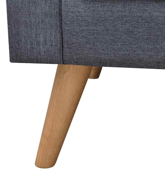 Trosjed Sofa od Tkanine Tamno Sivi - Tamno siva 1 Trosjedi Tamno siva