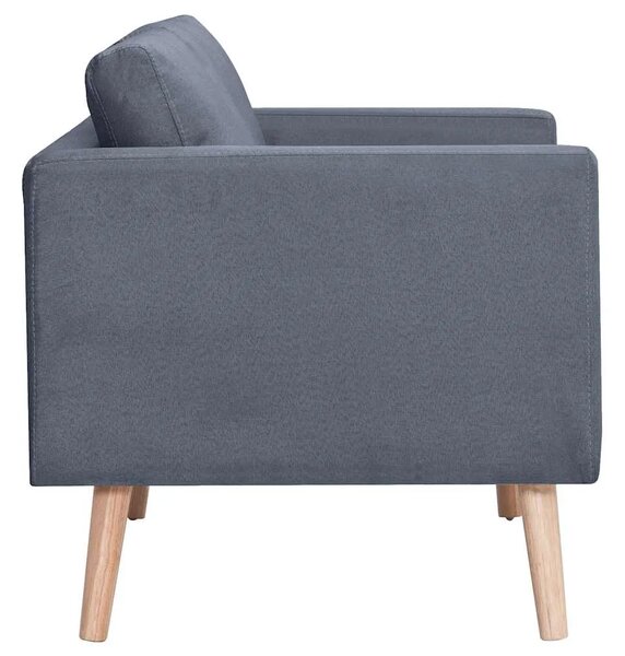 Trosjed Sofa od Tkanine Tamno Sivi - Tamno siva 1 Trosjedi Tamno siva