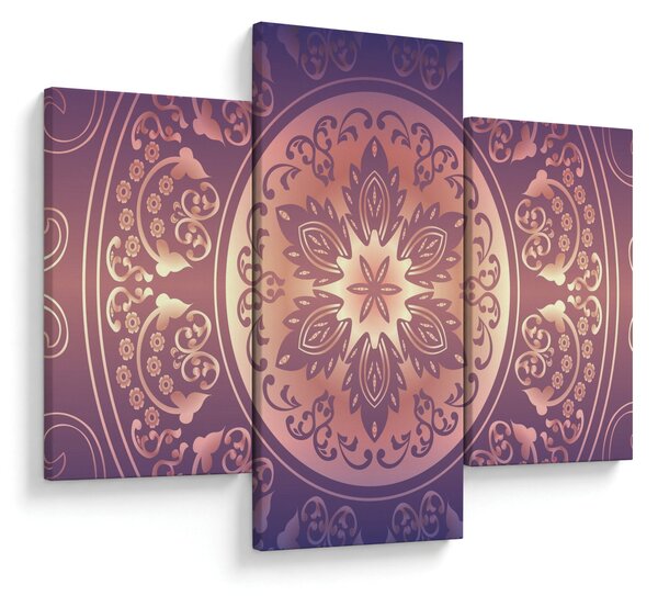 Slika - Mandala na vijoličnem prelivu (90x60 cm)
