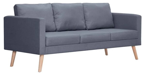 Trosjed Sofa od Tkanine Tamno Sivi - Tamno siva 1 Trosjedi Tamno siva