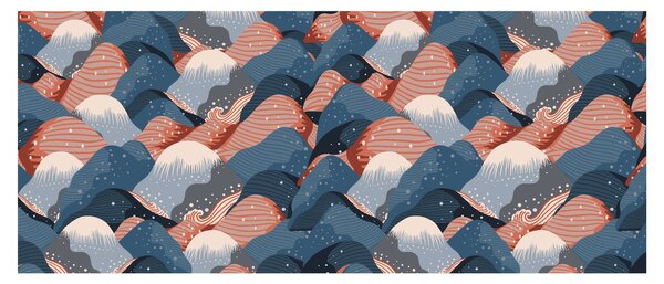 Slika - Valovi in ​​hribi (120x50 cm)