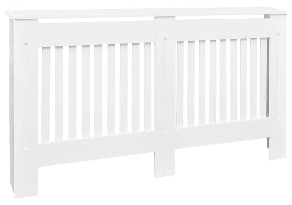 Bijeli konstruirano drvo Zaštitni Maska za radijator - Pokrov za radijator 152 cm - Bijela 152 x 19 x 81.5 cm 1 Bijela