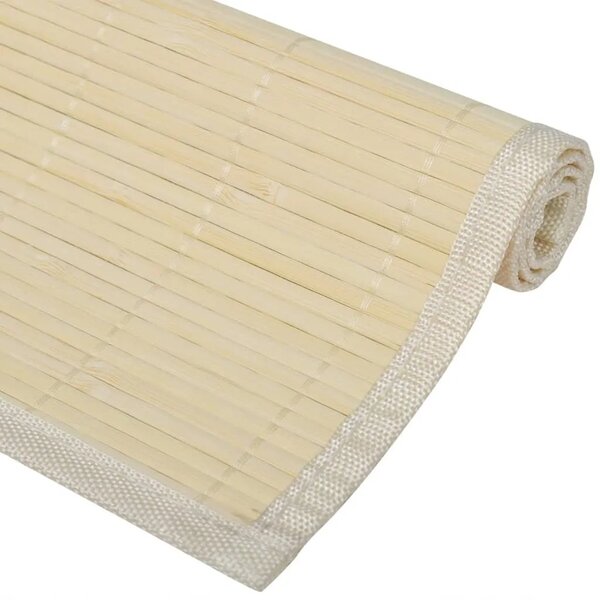 242107 6 Bamboo Placemats 30 x 45 cm Natural - Bež 1 Bež