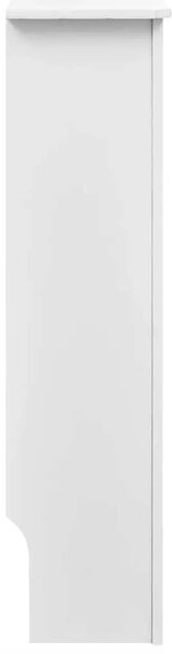 Bijeli konstruirano drvo Zaštitni Maska za radijator - Pokrov za radijator 112 cm - Bijela 112 x 19 x 81.5 cm 1 Bijela