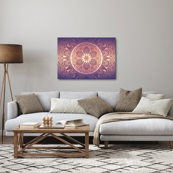 Slika - Mandala na vijoličnem prelivu (70x50 cm)