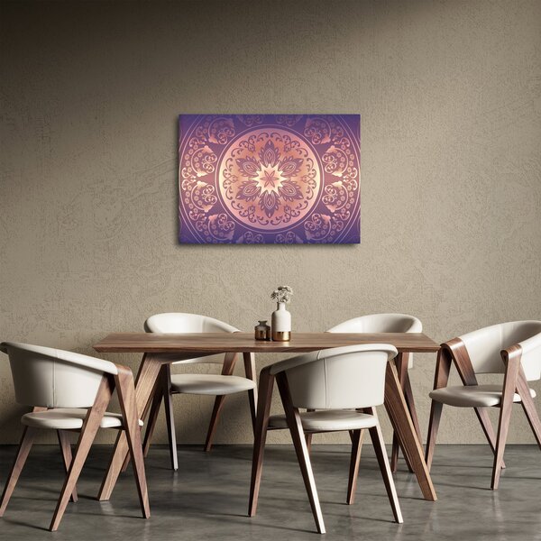 Slika - Mandala na vijoličnem prelivu (70x50 cm)