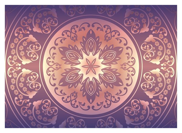 Slika - Mandala na vijoličnem prelivu (70x50 cm)