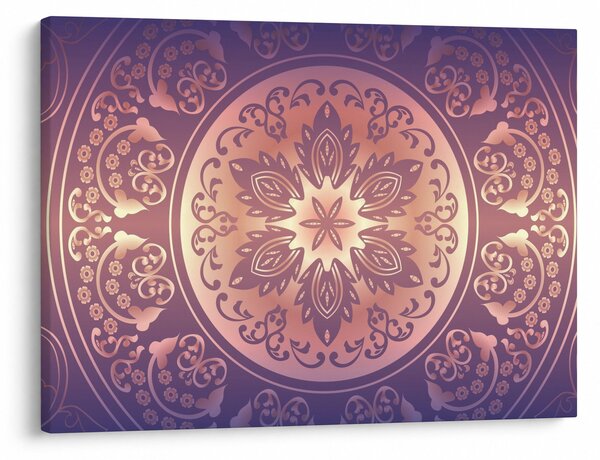 Slika - Mandala na vijoličnem prelivu (70x50 cm)