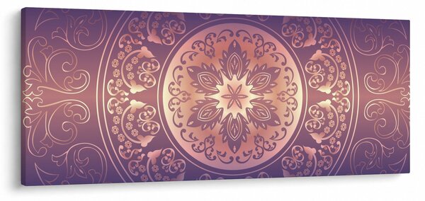 Slika - Mandala na vijoličnem prelivu (120x50 cm)