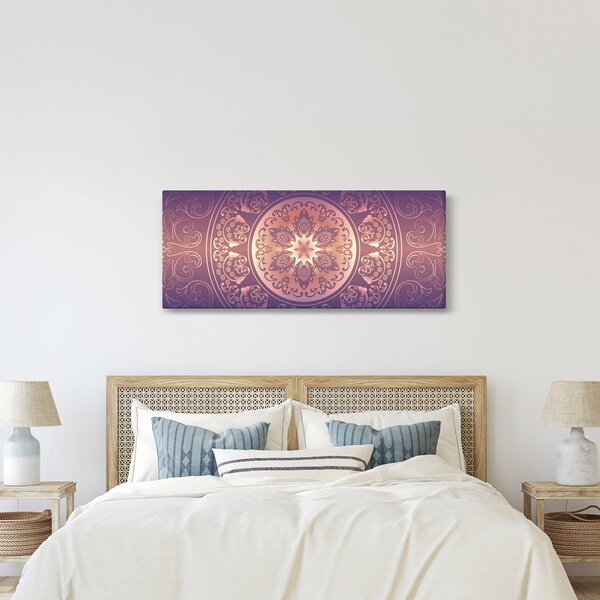 Slika - Mandala na vijoličnem prelivu (120x50 cm)