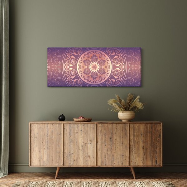 Slika - Mandala na vijoličnem prelivu (120x50 cm)
