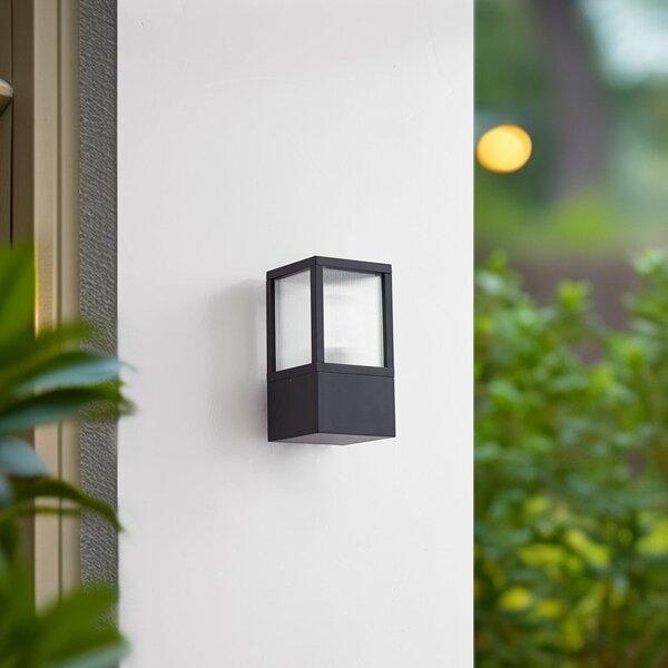 Vanjske Svjetiljka Lucande, Klemens, prigušiv, Crno, Balkon, Aluminij, Moderan