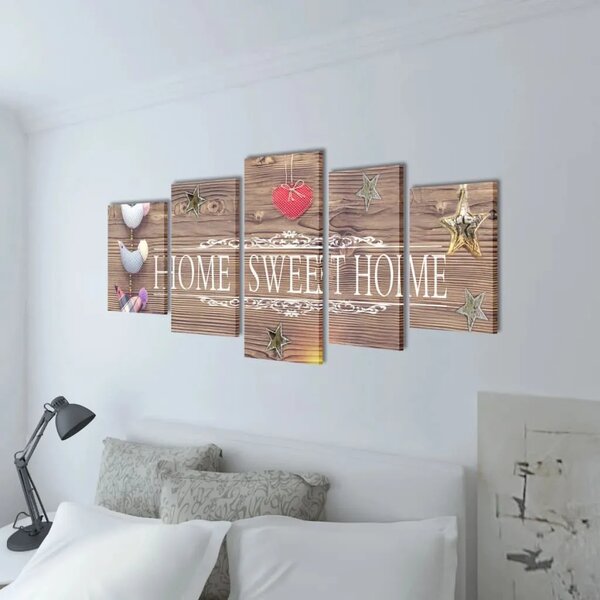 Zidne slike na platnu - Home sweet home 100 x 50 cm - 100 x 50 cm 1 Home sweet home 100 x 50 cm