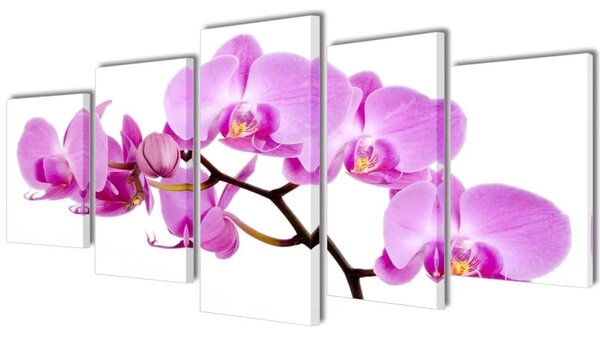 Zidne Slike na Platnu Set s Printom Orhideja 200 x 100 cm - 200 x 100 cm 1 Orhideja 200 x 100 cm