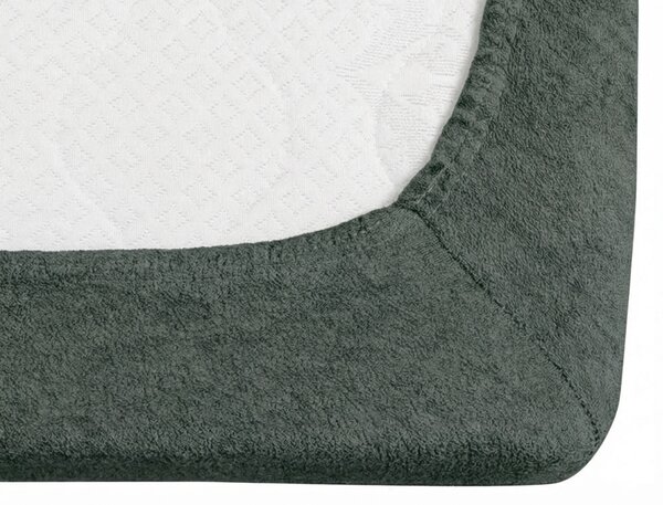 Frotirna plahta EXCLUSIVE zeleno-siva 90 x 200 cm