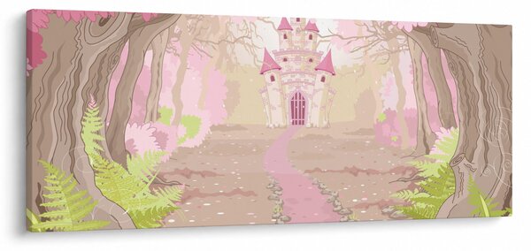 Slika - Potovanje v rožnato kraljestvo (120x50 cm)