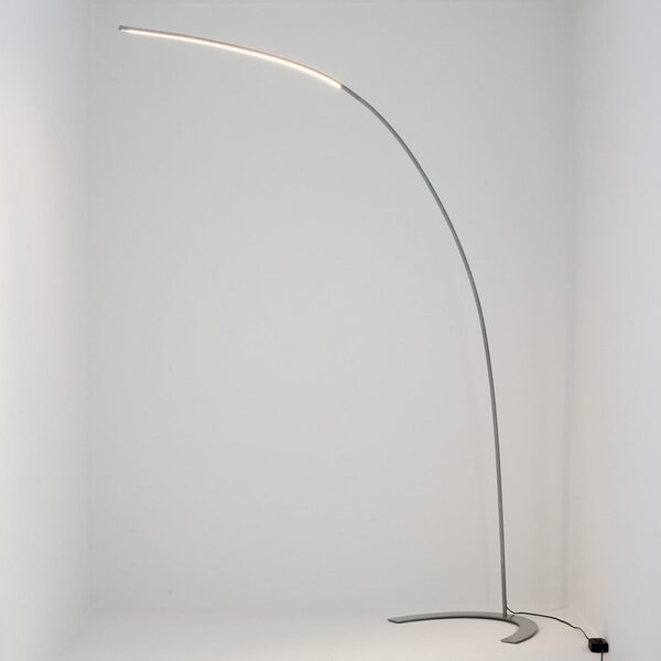 Podne Lampa Lindby, DANUA, prigušiv, Sivo, Dnevna soba, Metal, Moderan