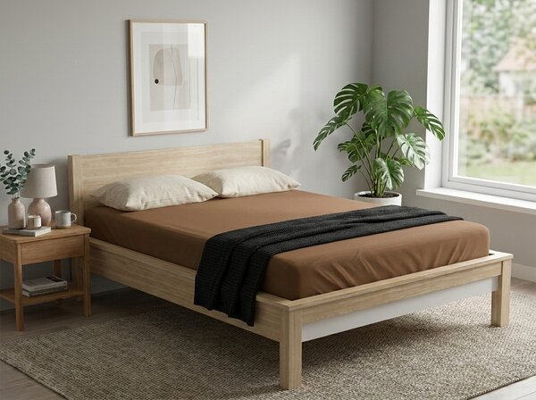 Jersey plahta EXCLUSIVE smeđa 160 x 200 cm
