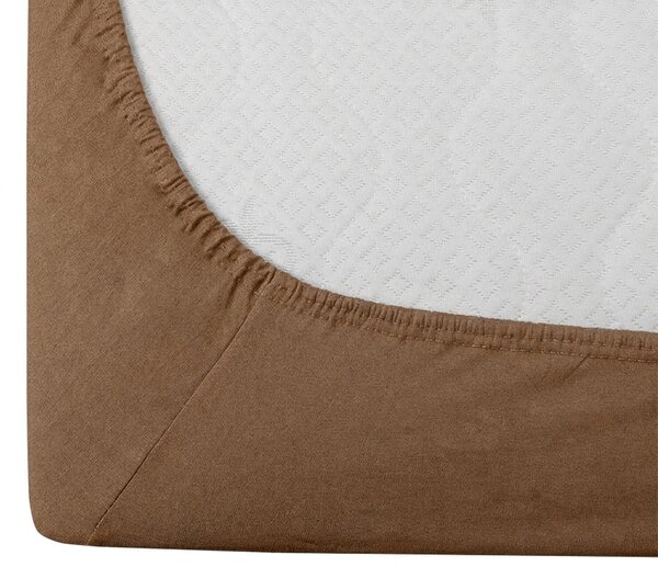 Jersey plahta EXCLUSIVE smeđa 160 x 200 cm