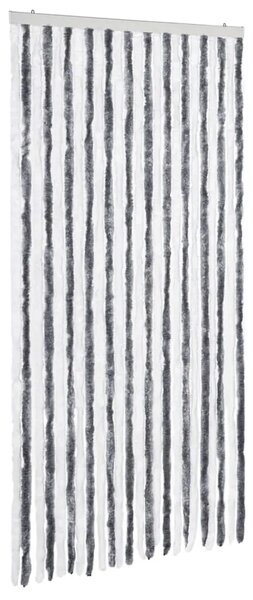 Zavjesa protiv muha - Zastor protiv insekata sivo-bijeli 100 x 220 cm šenil - Siva i bijela 100 x 220 cm Siva i bijela 100 x 220