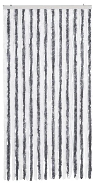 Zavjesa protiv muha - Zastor protiv insekata sivo-bijeli 100 x 220 cm šenil - Siva i bijela 100 x 220 cm Siva i bijela 100 x 220