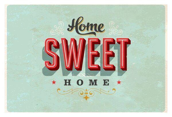 Slika - Home sweet home (90x60 cm)