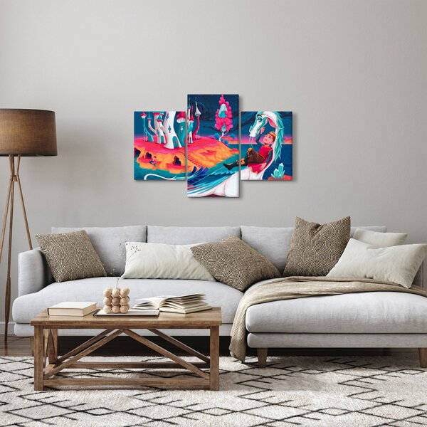 Slika - Princ in zmajeva princesa (90x60 cm)