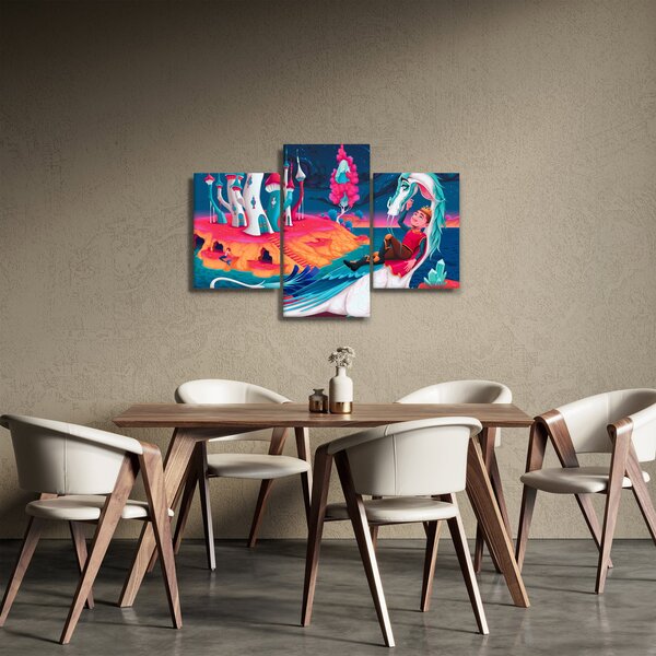 Slika - Princ in zmajeva princesa (90x60 cm)