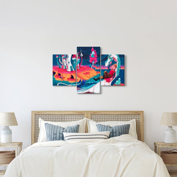 Slika - Princ in zmajeva princesa (90x60 cm)