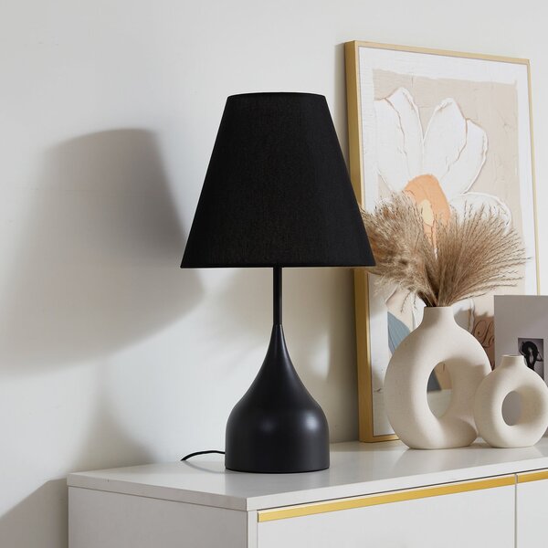 Stolne Lampa Lucande, Luoti, Crno, Dnevna soba, Tkanina / tekstil, Moderan