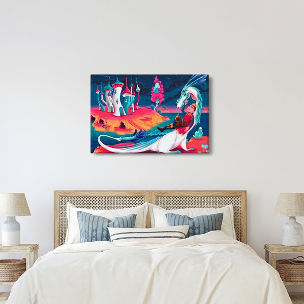 Slika - Princ in zmajeva princesa (90x60 cm)