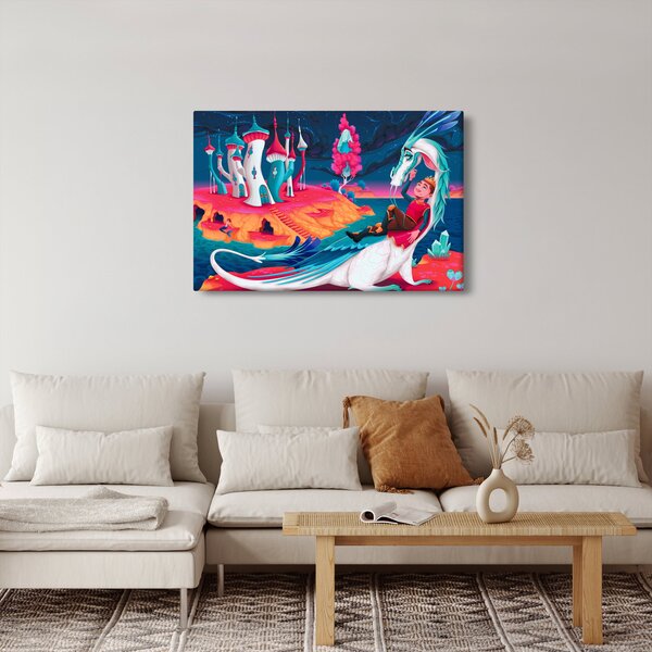 Slika - Princ in zmajeva princesa (90x60 cm)