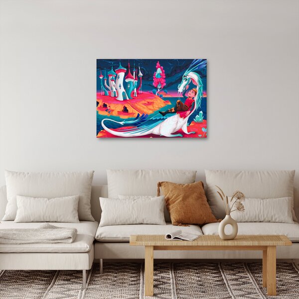 Slika - Princ in zmajeva princesa (70x50 cm)