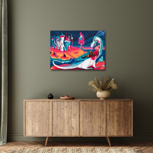 Slika - Princ in zmajeva princesa (70x50 cm)