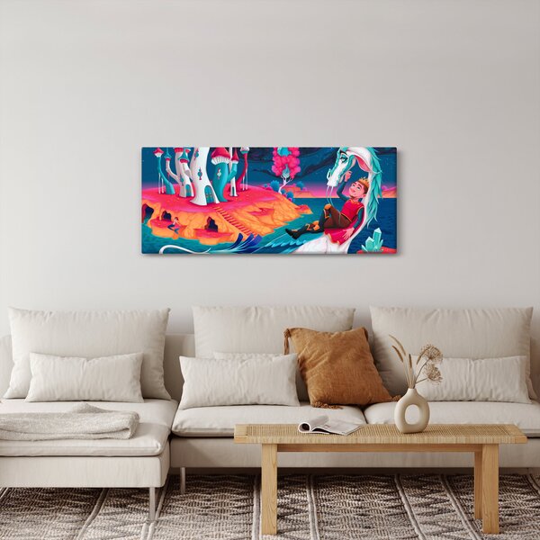 Slika - Princ in zmajeva princesa (120x50 cm)