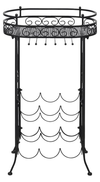Stalak za Vino s Držačem Čaša za 9 Boca Metalni - 46 x 28.5 x 77.5 cm 1 1 1