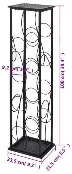 Stalak za Vino za 8 Boca Metalni - 23.5 x 21.5 x 100 cm 1 1 1