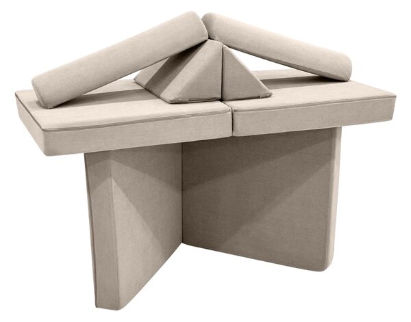 Dječja bež sofa i bunker - korduro