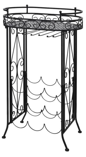 Stalak za Vino s Držačem Čaša za 9 Boca Metalni - 46 x 28.5 x 77.5 cm 1 1 1