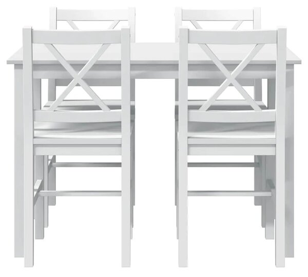 5-dijelni blagovaonski set bijeli - Bijela 5 4 5