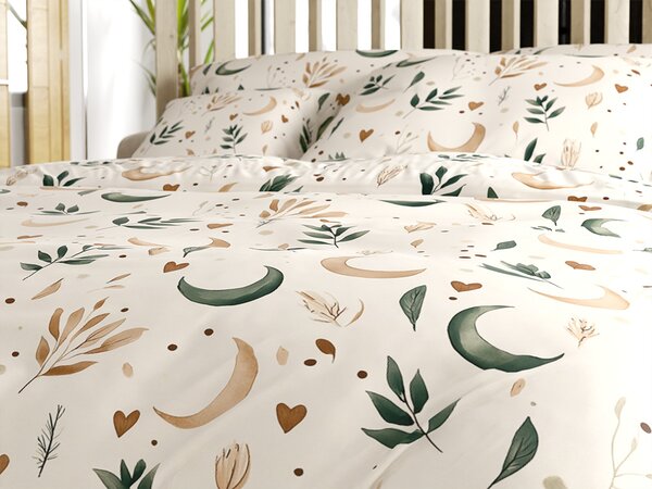Posteljina od mikrovlakana BOHO MOON krem. Dimenzije posteljine: 70 x 90 cm | 140 x 200 cm