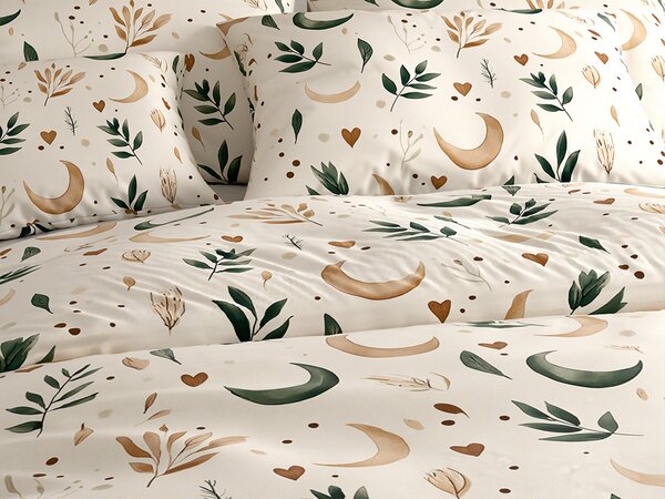 Posteljina od mikrovlakana BOHO MOON krem. Dimenzije posteljine: 70 x 90 cm | 140 x 200 cm