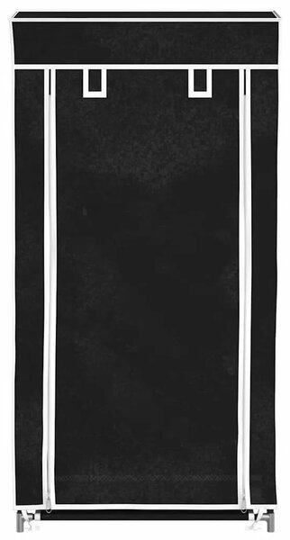 Ormarić za Cipele s Pokrovom od Tekstila 58 x 28 x 106 cm Crni - Crna 58 x 28 x 106 cm 1 1