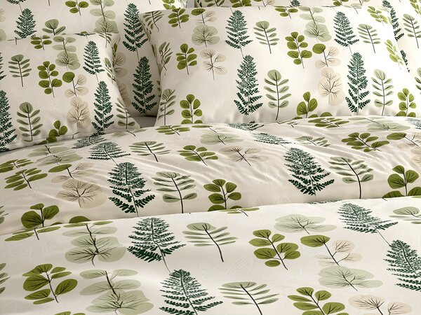 Posteljina od mikrovlakana SCANDI NATURE zelene boje Dimenzije posteljine: 70 x 90 cm | 140 x 200 cm