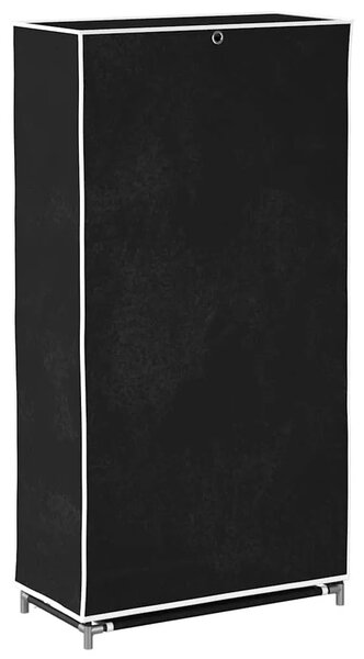 Ormarić za Cipele s Pokrovom od Tekstila 58 x 28 x 106 cm Crni - Crna 58 x 28 x 106 cm 1 1