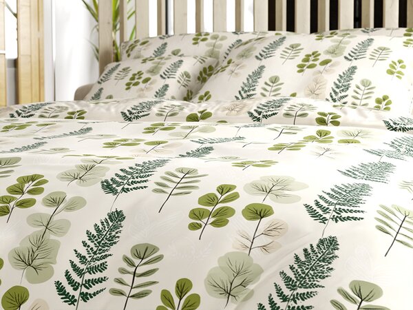 Posteljina od mikrovlakana SCANDI NATURE zelene boje Dimenzije posteljine: 70 x 90 cm | 140 x 200 cm