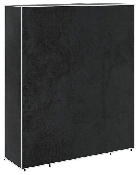 Ormar od Tkanine s Pregradama i Šipkama 45 x 150 x 176 cm Crni - Crna 1 1 Crna