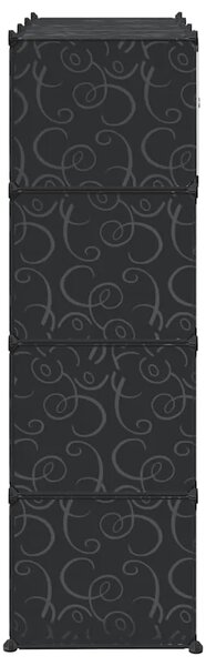 Modularni ormar s 9 odjeljaka 109x36 5x143 cm crno-bijeli - Crno-bijelo 1 1 9 odjeljka