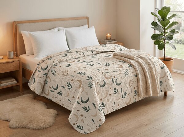 Prekrivač za krevet BOHO MOON, krem boje Dimenzije: 170 x 210 cm