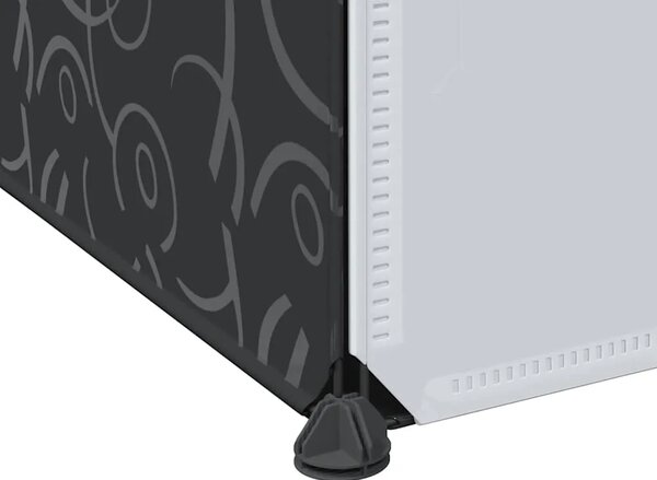 Modularni ormar s 9 odjeljaka 109x36 5x143 cm crno-bijeli - Crno-bijelo 1 1 9 odjeljka
